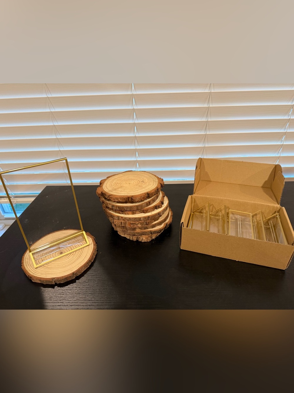 Natural Wood Slices - 10 and 4x6 frame holder 6pk